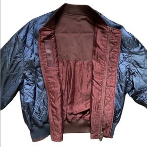 REVERSIBLE maroon/navy short jacket